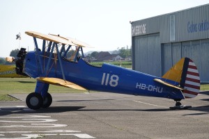 HB-DHU - 1938 Boeing E75 Stearman - Biel-Kappelen Airport - Switzerland - LSZP