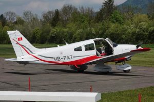 HB-PAT - 1976 Piper PA-28-181 Cherokee Archer II - Société d'aviation de la Gruyère S.A. - Switzerland - Gruyeres Airport - Aérodrome de la Gruyère - LSGT